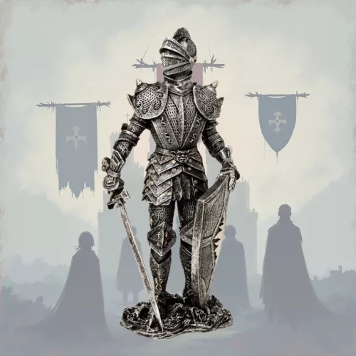 Figurină decorativa Mayer Chess MC-23053, rășină și metal, înălțime 30 cm, stil modern, clasic
