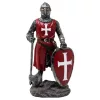 Figurină cavaler cruciat Giftdeco MC-23133, polirășină pictată manual, 18,5 cm