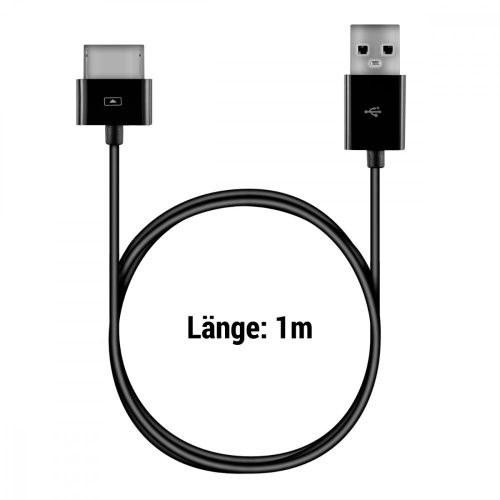 Cablu de incarcare USB pentru Asus Transformer Pad TF600 TF600T TF701 TF810C , Kwmobile, Negru, Plastic, 29881.01