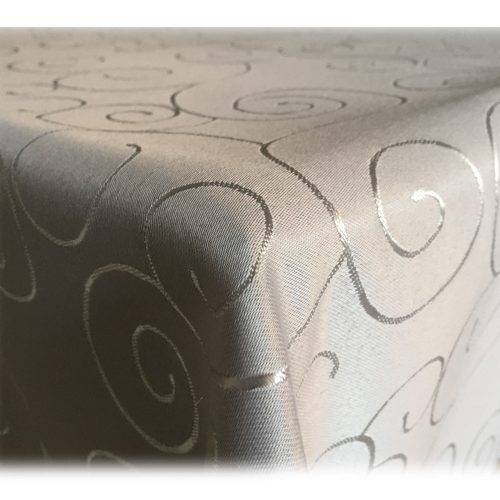 Fata de masa ovala cu ornament Jemidi, 130 x 220 cm, Maro, Poliester, 55264.25.25