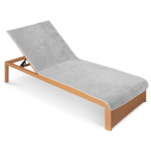 Prosop pentru sezlong Jemidi, 75 x 200 cm, Gri, Bumbac organic, 54941.25