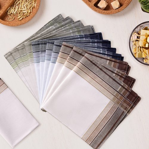 Set 12 Batiste de panza Jemidi, 40 x 40 cm, Multicolor, Bumbac, 55059.01