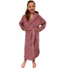 Halat de baie pentru copii Homelevel, 152, Roz, Bumbac organic, 54864.10.39