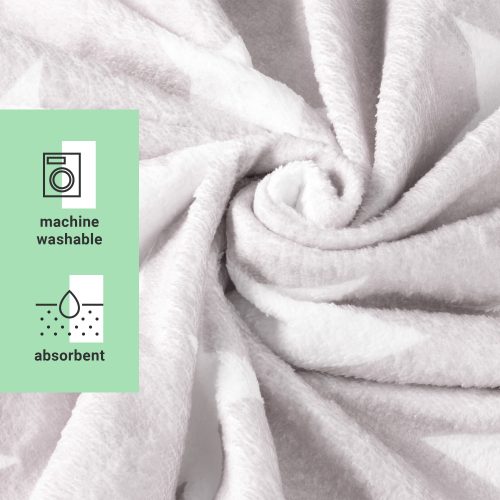 Poncho de baie pentru copii Homelevel, 8-11 ani, Gri, Bumbac, 54888.22.03