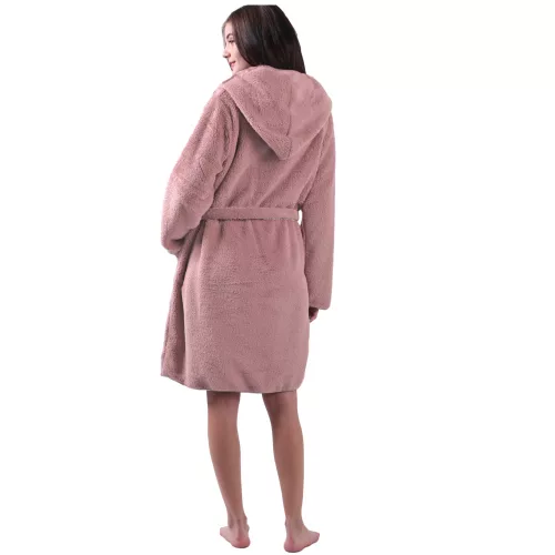 Halat de baie reversibil pentru femei Jemidi, L, Roz / Alb, Poliester, 55057.08.3