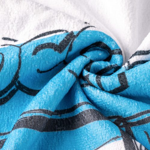 Poncho de baie pentru copii Homelevel, 8-11 ani, Multicolor, Bumbac organic, 54931.32.03