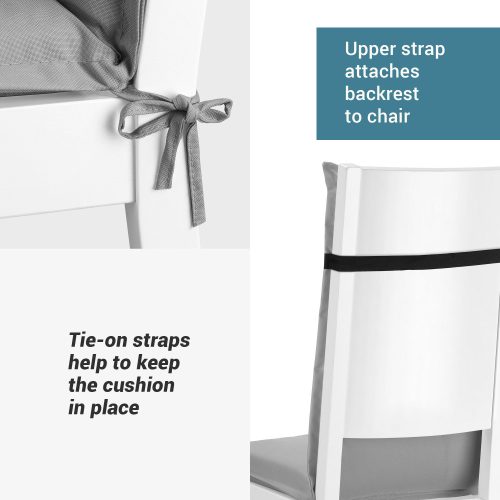 Perna hidrofuga pentru scaun cu spatar inalt Jemidi, 120 x 50 cm, Gri, Poliester, 55522.25