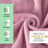 Poncho de baie pentru copii Homelevel, 6-9 ani, Roz, Bumbac organic, 54980.42