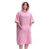 Poncho de baie pentru copii Homelevel, 10-13 ani, Roz, Bumbac organic, 54980.43