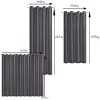 Draperie opaca Stella cu inele Jemidi, 300 x 245 cm, Negru, Poliester, 55288.01.01