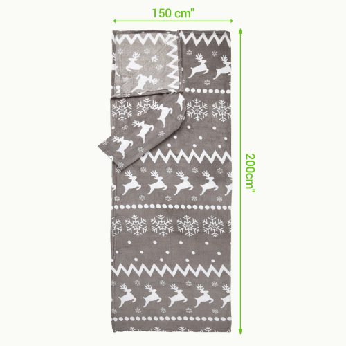 Patura cu maneci pentru TV Homelevel, 200 x 150 cm, Multicolor, Poliester, 55432.43.04