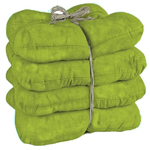 Set 4 Perne pentru scaun Jemidi, 38 x 38 cm, Verde, Poliester / Bumbac, 55316.07.08