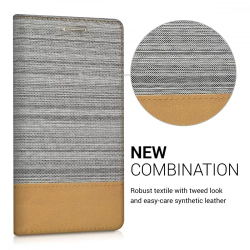 Husa pentru Huawei Honor 4C, Textil, Gri, 35841.03