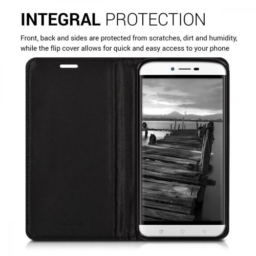 Husa pentru Coolpad Torino, Piele ecologica, Negru, 40287.01