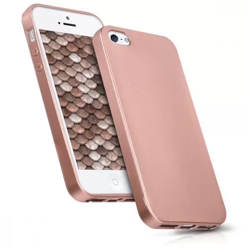 Husa pentru Apple iPhone 5 / iPhone 5s / iPhone SE, Silicon, Rose Gold, 40816.31
