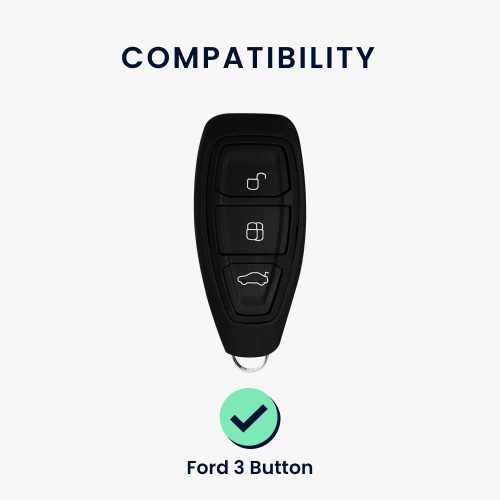 Husa Cheie Auto pentru Ford - 3 Butoane - Keyless Go, Silicon, Negru, 41621.01