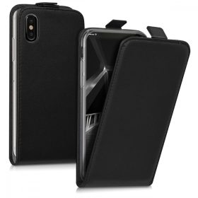   Husa pentru Apple iPhone X / iPhone XS, Piele ecologica, Negru, 42514.01