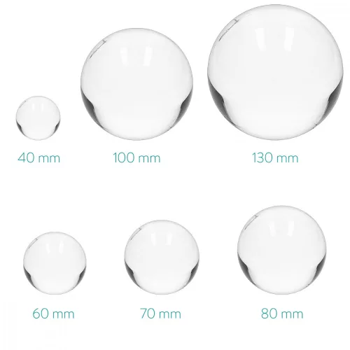 Glob de sticla cu sport Navaris pentru fotografii/ decor, 80 mm, 42864