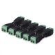 Set 5 Adaptoare audio/video cu RCA mama si tata, Kwmobile, Negru/Verde, Plastic, 42949