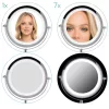 Oglinda Cosmetica cu suport, Iluminare LED, marire 7x, reglabila, 43104