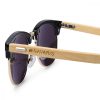 Ochelari vintange de soare unisex Navaris, UV400, Bambus, Mov, 44351.01.22