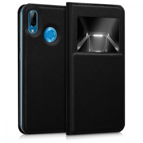   Husa pentru Huawei P20 Lite, Piele ecologica, Negru, 44361.01