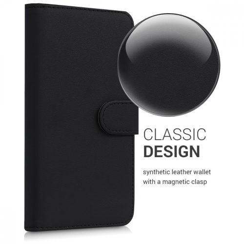 Husa pentru Wiko View Lite, Piele ecologica, Negru, 44578.01