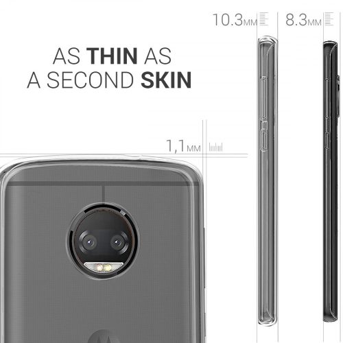 Husa pentru Motorola Moto G6 Plus, Silicon, Transparent, 44609.03