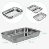 Set 3 Tavi Navaris, 22x15x3 cm, din inox, pentru inmuiere si panare, 44715.01