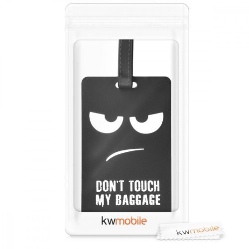 Eticheta pentru bagaje, Kwmobile, Negru/Alb, Silicon, 44781.01