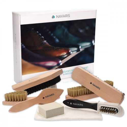 Set 6 perii Navaris pentru pantofi, maro, 45119.01