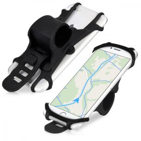   Suport bicicleta universal pentru telefon, Kwmobile, Negru, Silicon, 45152.01