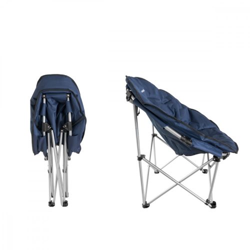 Scaun pliabil de exterior Navaris, Suporta pana la 150 kg, Captusit, Albastru, 45134.1.17