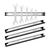 Set 4 suporturi magnetice unelte Navaris, 30.5 cm, 13.6 kg, pentru garaj si atelier, negru, otel
