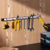 Set 3 suporturi magnetice unelte Navaris, 45.7 cm, 13.6 kg, montaj usor, pentru perete, negru, otel