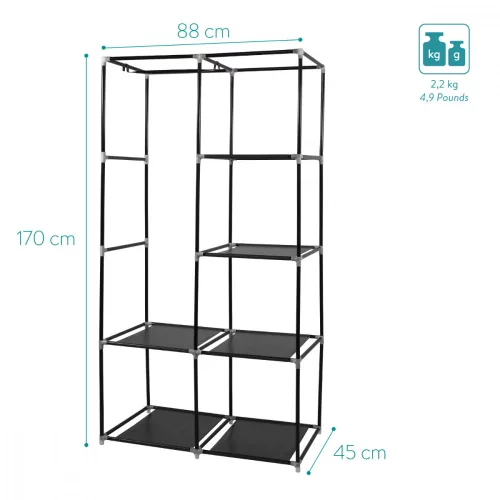 Dulap Navaris cu usa rulanta, 6 compartimente, 88 x 170 x 45 cm, 45294.01
