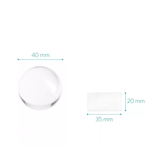 Glob de sticla cu sport Navaris pentru fotografii/ decor, 40 mm, 45357.25