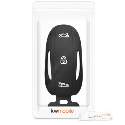 Husa Cheie Auto pentru Tesla - Model X, Silicon, Negru, 45661.01