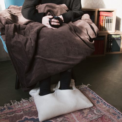 Perna electrica 2in1 cu incalzire pentru picioare, spate, gat, crem, 45831.01