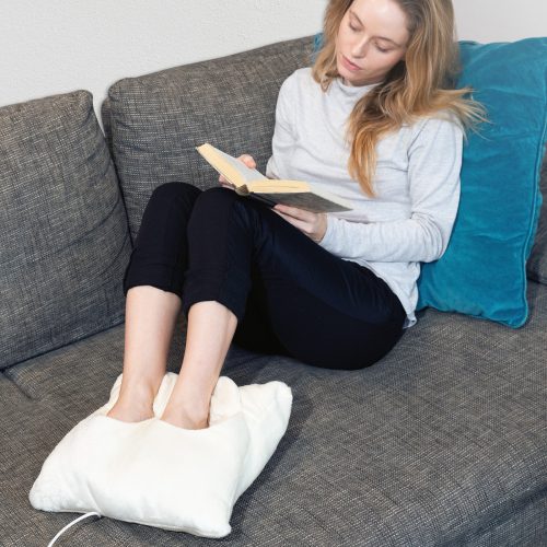 Perna electrica 2in1 cu incalzire pentru picioare, spate, gat, crem, 45831.01