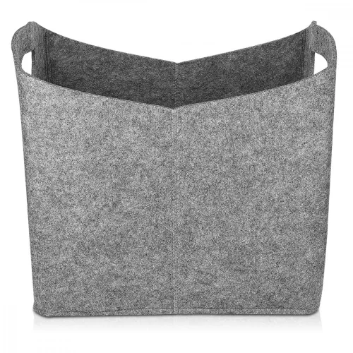 Cos de depozitare din pasla Navaris Basket, gri, 40 x 23 x 39.5 cm, 45832.19