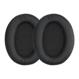   Set 2 Perne de urechi pentru casti Sennheiser HD201/HD206/HD200 Pro, Kwmobile, Negru, Piele ecologica, 45943.01