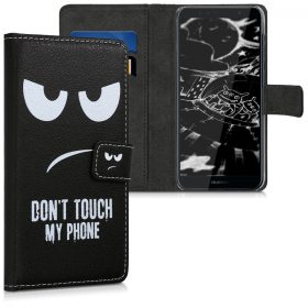   Husa pentru Huawei Y6 (2018), Piele ecologica, Negru, 45923.01