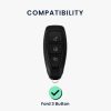Husa Cheie Auto pentru Ford - 3 Butoane - Keyless Go, Silicon, Alb, 44708.04