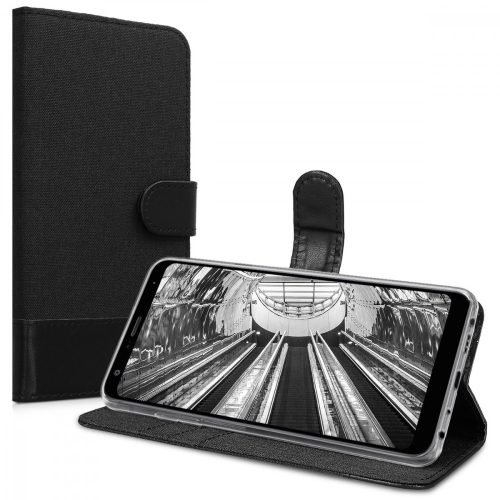 Husa pentru LG Q Stylus, Textil, Negru, 46240.73