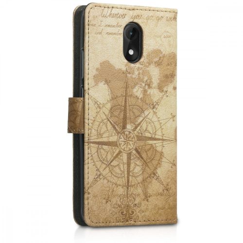 Husa pentru Wiko Lenny 5, Piele ecologica, Maro, 46462.01