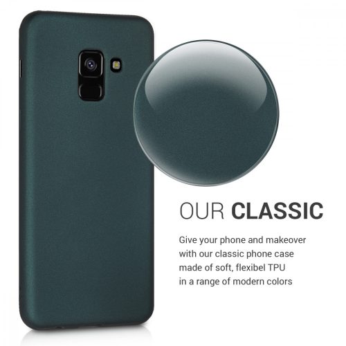 Husa pentru Samsung Galaxy A8 (2018), Silicon, Verde, 45634.14