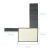 Protectie impotriva zgarieturilor pentru Pisici, 50x70 cm, Sisal, Gri, 47363.02