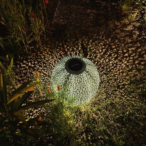 Lampa solara de exterior Navaris, Iluminare LED, 30 cm, Pornire/oprire automata, 47542.01