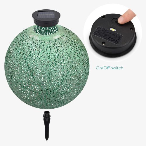 Lampa solara de exterior Navaris, Iluminare LED, 30 cm, Pornire/oprire automata, 47542.01